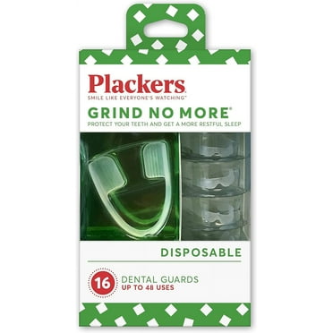 Plackers Grind No More Night Guard, Nighttime Protection for Teeth, BPA Free, Sleep Well, Ready to Wear, Disposable, One Size Fits All, 16 Count