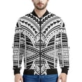 thumbnail image 3 of Chaqueta con cremallera maorí en blanco y negro para hombres y niños, sudadera de gran tamaño con estampado 3D, chaquetas bomber de manga larga para primavera y otoño, 3 of 5
