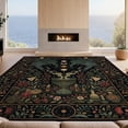 thumbnail image 2 of Design&I 4'x6' Ultra Soft Area Rug, Midnight Blue Gold Celestial Botanical Design Elegant Floral Astronomical Fluffy Washable Non Shedding for Bedroom Living Room Home Office, 2 of 3