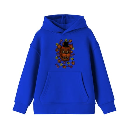Five Nights at Freddy s Big Freddy Face Boy s Royal Blue Sweatshirt-Medium