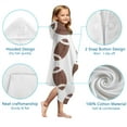 thumbnail image 7 of Brown Footballs Pattern Hooded Bath Towel，50"x30" for Ages 3 To 12 Kids, Quick Dry Lightweight Soft Microfiber Hood Beach Towel Cover Up for Kids, 7 of 7