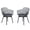 Dark Grey, variant on Aoodor Modern Dining Chairs Set of 4, Weather-Resistant Plastic Cafe Chairs with Ergonomic Back and Non-Slip Pad, Suitable for Patio, Restaurant, Yard, Porch, Balcony, Khaki