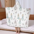 thumbnail image 5 of Princess Castle Flower Pattern Hooded Bath Towel，50"x30" for Ages 3 To 12 Kids, Quick Dry Lightweight Soft Microfiber Hood Beach Towel Cover Up for Kids, 5 of 7