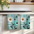 thumbnail image 7 of Turquoise Daisy Farmhouse Kitchen Towels Set of 3, Country Teal Floral Absorbent Dish Towels for Kitchen, Microfiber Hand Towel, Quick Drying Tea Towel for Cleaning Decorative Dishcloths, 7 of 7
