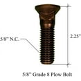 13 - Plow Bolt & Nut for Blades/Cutting Edge, 5/8-11x2 1/4 - Grade 8 ...