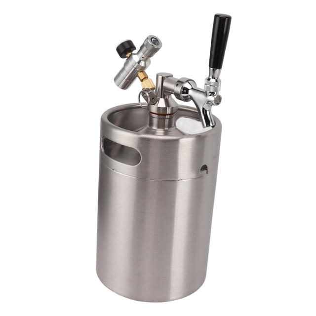 5L Mini Beer Keg, Brewing Craft Beer Dispenser Set Quick Connection with Faucet for Home Brew