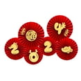 thumbnail image 5 of Tachiuwa 6x 2024 Chinese New Year Paper Fans Spring Festival Wall Decoration Traditional Happy New Year Decor for Office Party Holiday A, 5 of 10