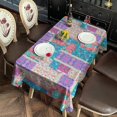 thumbnail image 5 of Boho Bohemia Flower Rectangle Tablecloth 60"x120",Waterproof Polyester Rectangle Table Cloth, Wipeable Spillproof Polyester Tablecloth for Dining, Camping, Indoor and Outdoor, 5 of 6