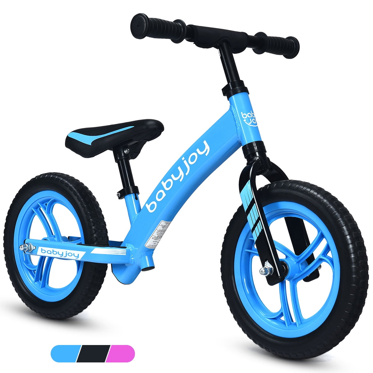 12'' Kids EVA Tyre Balance Bike No Pedal Toddler Ridgeyard Push Training Bicycle 