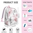 thumbnail image 2 of Modern Summer Backpack - Waterproof Vintage Bookbag with Contemporary Floral Abstraction, 2 of 5