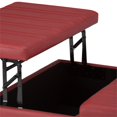 thumbnail image 4 of Simpli Home Ellis Storage Coffee Table Ottoman in Crimson Red, 4 of 4