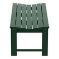 thumbnail image 5 of GARDEN Plastic Adirondack Backless Outdoor Bench for Patio Entryway, Dark Green, 5 of 6