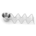 thumbnail image 3 of Taco Stand Stainless Steel 3 Grid V Shaped Glossy Taco Holder Rack for Kitchen Home with Sauce Cup, 3 of 9