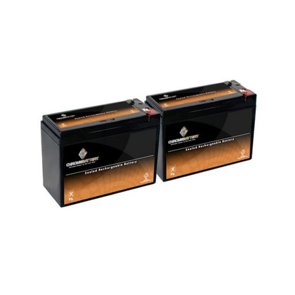 Chrome Battery Chrome 2 Pack - 12V (12 Volts) 10Ah New Battery for Ezip Scooter 4.0, 4.5, 400, 450, 500