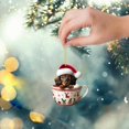 thumbnail image 2 of Binwennn Rocking Ornament 2D Christmas Pendant Decoration Christmas Tree Double Printed Acrylic Flat Pendant Decoration Interesting Decoration For Christmas E, 2 of 5