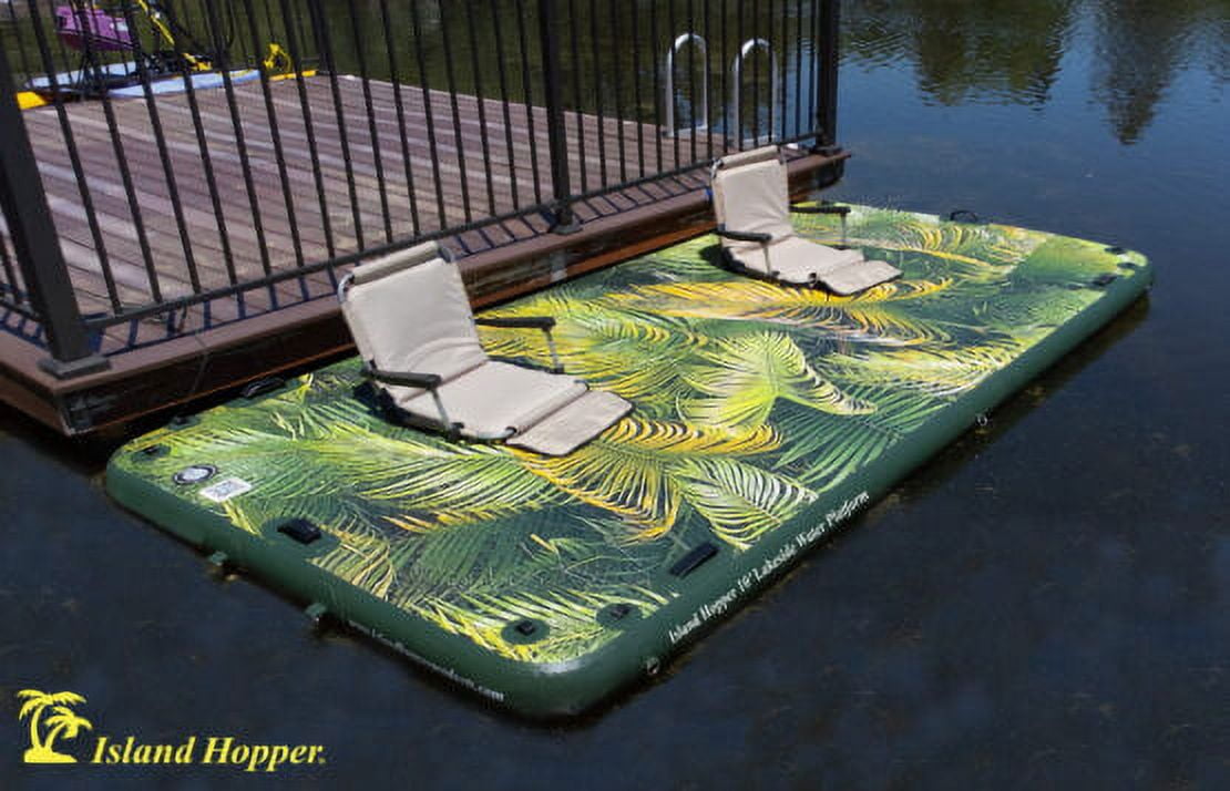 Island Hopper Lakeside Tropical Graphics Series 10ft Inflatable Floating Dock