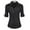 Black, variant on Zeagoo Womens 3/4 Sleeve Collared Button Down Shirt Summer Cotton Slim Fit Work Dress Shirts Office Formal Blouse