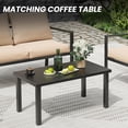 thumbnail image 3 of Farini Outdoor conversation sets, 4 Pieces Metal Patio Furniture Set with 2 Single Sofas, Loveseat & Coffee Table, for Garden, Backyard, Balcony (Beige), 3 of 8