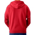 thumbnail image 3 of Jerzees Men's Adult Full Zip Hooded Sweatshirt X Sizes, True Red, 3X, 3 of 5
