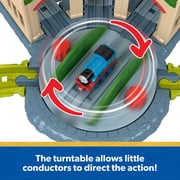 Thomas & Friends Exploring Tidmouth Sheds Train Set by Fisher-Price, With Engine & Helicopter