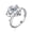 White, variant on Moissanite Diamond Rings for Women 0.5ct Round Cut Sterling Silver Rings Anniversary Engagement Bridal Promise Rings with Certificate