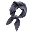 thumbnail image 2 of Skymirror Women Square Scarf Plain Color Wavy Edge Pleated Neck Wear Temperament Thin Silky Crinkled Scarf for Office, 2 of 8