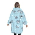 thumbnail image 3 of 7-13 years Girl Boy Wearable Blanket Sweatshirt Hoodie Oversize Plush Hooded Robe, 3 of 3