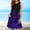 Dark Blue#1, variant on Womens Summer Dress Loose Crew Neck Sleeveless Sundresses Swimsuit Coverup with Pockets Print Flora Short Tank Dress