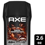 AXE Antiperspirant Stick For Men 48 Hour Sweat And Odor Protection For Long Lasting Freshness Dark Temptation Smooth Dark Chocolate Scent Mens Deodorant, 2.6 oz