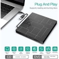 thumbnail image 1 of External CD DVD Drive USB 3.0 & Type-C, External CD DVD Burner CD/DVD /-RW/ROM, High Speed Transmission, 1 of 4