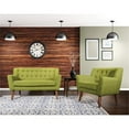 thumbnail image 2 of Mill Lane Chaise en Tissu Vert avec Pattes Café, 2 of 6