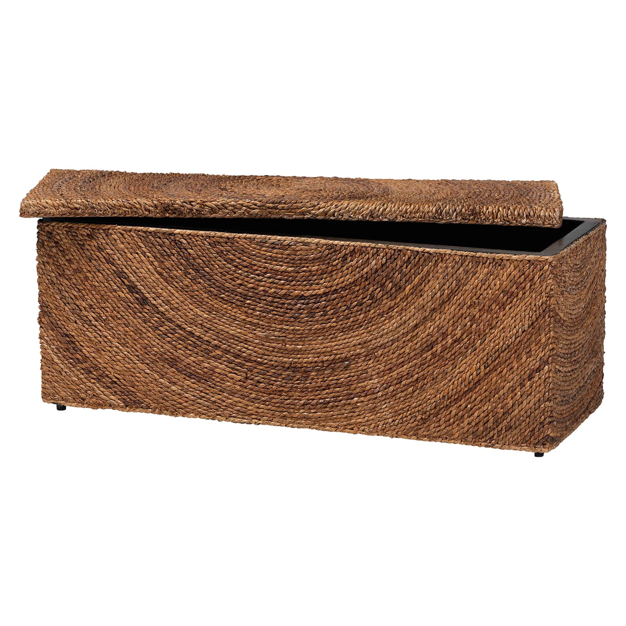 bali & pari Verino Boho Storage Bench, 20"H, Natural Brown