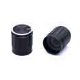 thumbnail image 3 of Taiss 10 perillas de potenciómetro perilla giratoria de metal negro de 6 mm de diámetro de inserción de eje moleteado. Perilla de codificador giratorio perillas de interruptor perilla de control de vo, 3 of 5