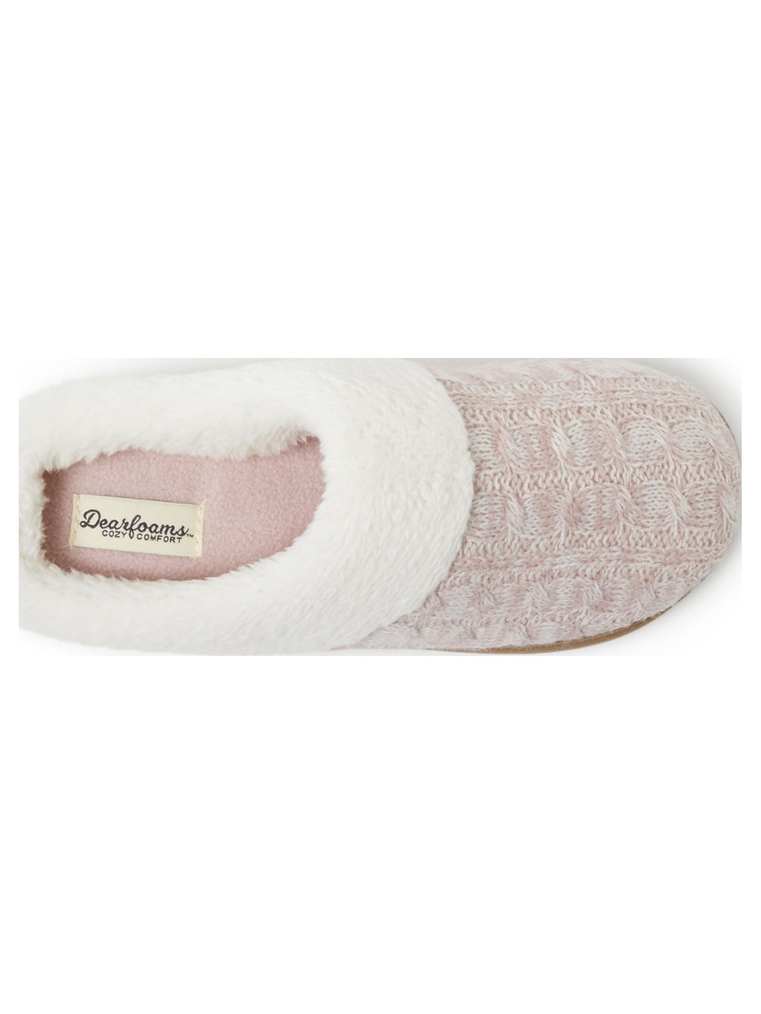 Dearfoams Cozy Comfort Women's Cable Knit Clog Slippers