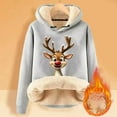 thumbnail image 2 of 2024 Women's Winter Christmas Long Sleeve Hooded Sweatshirt Cozy Pullover Casual Fashion Outerwear for Ladies, 2 of 2