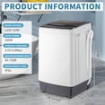 thumbnail image 3 of Portable Full-Automatic Washing Machine, 17.6Lbs Portable Washer Machine, 2.4Cu.ft Compact Laundry Washer and Spin Combo with Drain Pump, 10 Wash Programs 8 Water Levels for Apartment RV Dorm, 3 of 9