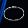 thumbnail image 3 of 2MM Moissanite Tennis Bracelet 925 Sterling Silver Tennis Bracelets for Women D Color VVS1 Round Cut Moissanite Bracelet Men Jewelry 16-19CM, 3 of 9
