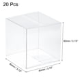 thumbnail image 2 of Uxcell Plastic Retail Boxes 80x80x80mm with Protective Film Clear for Candy 20 Pack, 2 of 4