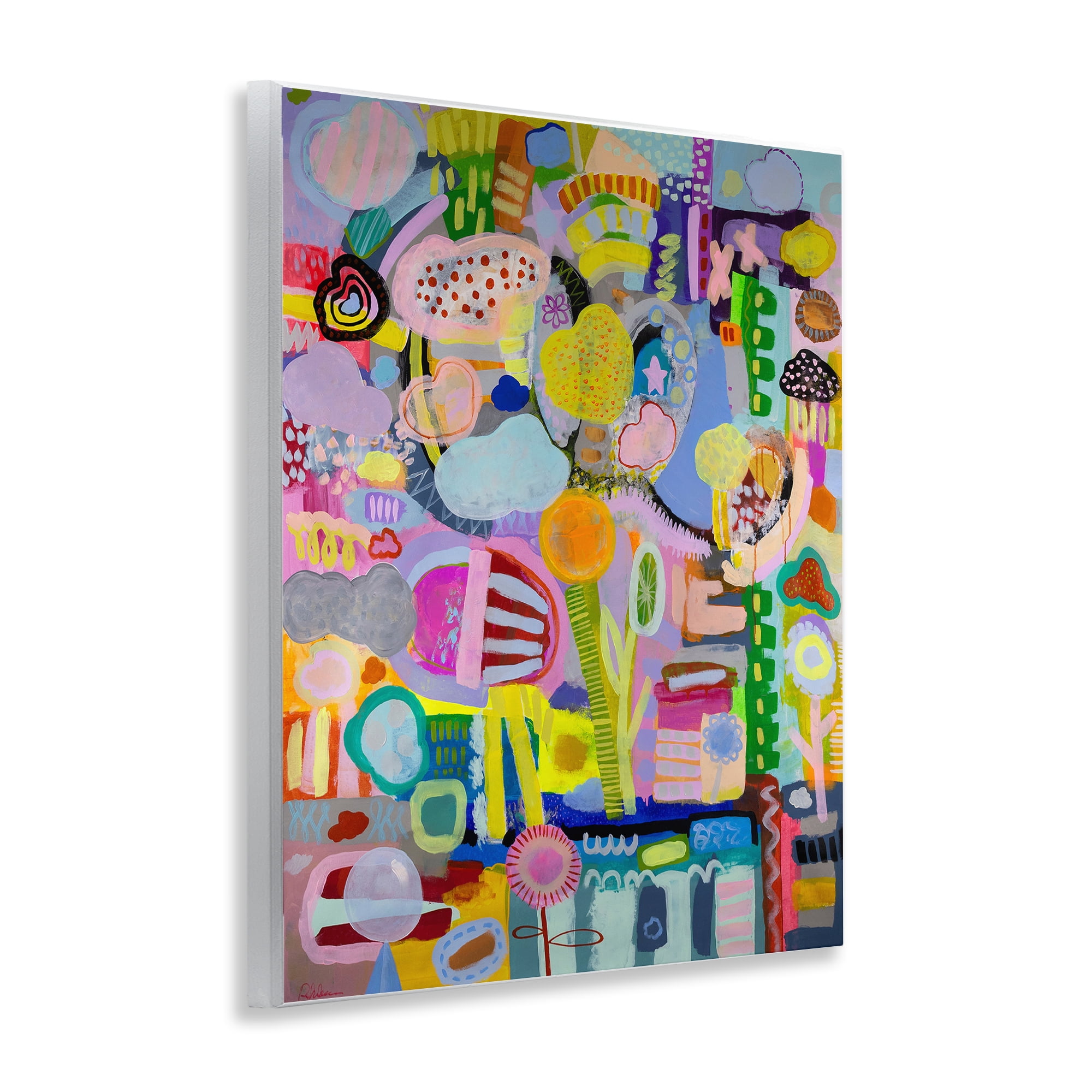 Stupell Industries Big Happy Whimsical Collage Wall Plaque Art, design by Mary Robertson