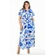 thumbnail image 5 of Vestido largo estampado abstracto Roman Fashion Tallas Extras 4338 Azul rey 36, 5 of 6