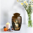 thumbnail image 4 of Deer Memorial Urn For Ash For Women And Man - Large Decorative Urns For Human Ashes Female And Male - Brown Urns For Human Ashes Adult Male Burial - Creation Urn For Mom, 10 Inch, 4 of 10