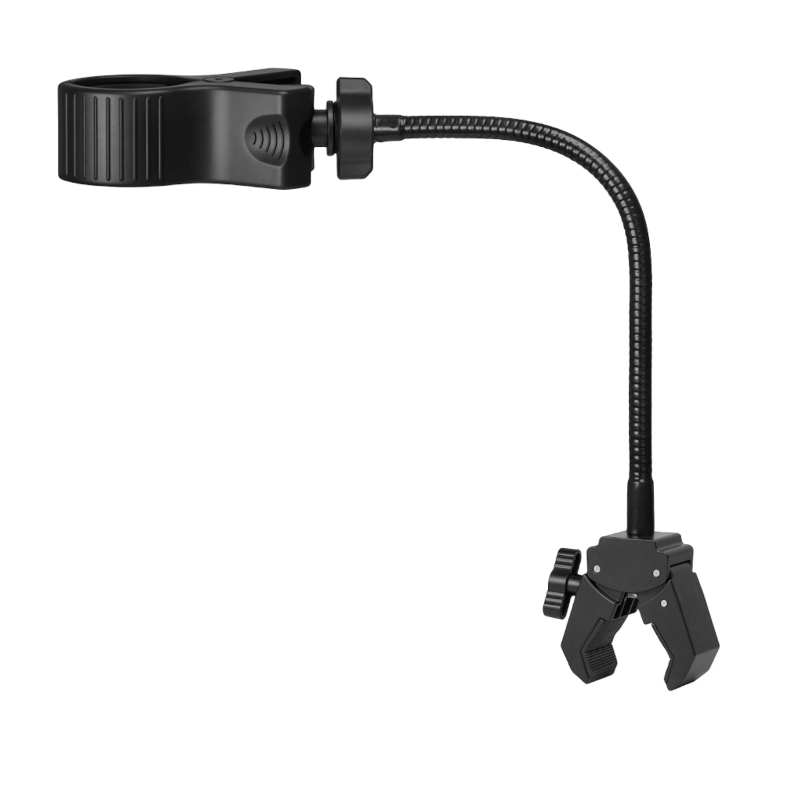 Microphone Clip Holder Secure Attachment Clamp On Stand Featuring Gooseneck Arm For Safe Device Positioning