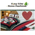 thumbnail image 3 of Cozy Line Home Fashions Christmas True Patchwork Wreaths Pine Tree Stockings Rustic Reversible Quilt Bedding Set, Coverlet Bedspread (Happy Christmas, Queen - 3 Piece), 3 of 4