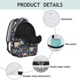 thumbnail image 4 of Pioneer Flower Floral Print Pattern Backpack for School, Cute School Bag with Adjustable Shoulder Straps and Padded Back, 15.3"x11"x7.1", 4 of 5
