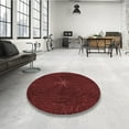 thumbnail image 4 of Ahgly Company Machine Washable Indoor Round Transitional Red Area Rugs, 5' Round, 4 of 7