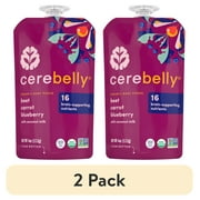 (2 pack) Cerebelly Organic Stage 2 Beet Carrot Blueberry with Coconut Milk Baby Food, 4 oz Puree
