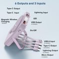 thumbnail image 2 of Cargador portátil inalámbrico TXQX de 10000 mAh con cables integrados, 2 of 7