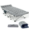 thumbnail image 3 of FICISOG Adult Folding Camping Cots, Portable 600lbs Strong Heavy Duty Wide Sleeping Cots with Carry Bag, 3 of 7