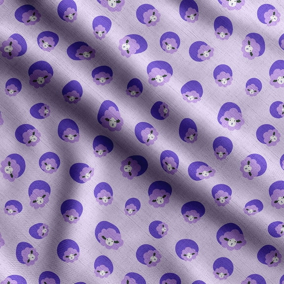 Soimoi Llama Alpaca Print,Cotton Cambric, Quilting Fabric Sold by The Yard 42 Inch Wide, Medium Weight Cotton Fabric, SewingSupplies, Purple