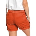 thumbnail image 3 of Gomelly Ladies Short Hot Pants Solid Color Beach Shorts Loose Mini Pant Women Casual Lounge Bottoms Big Pockets Orange XL, 3 of 4
